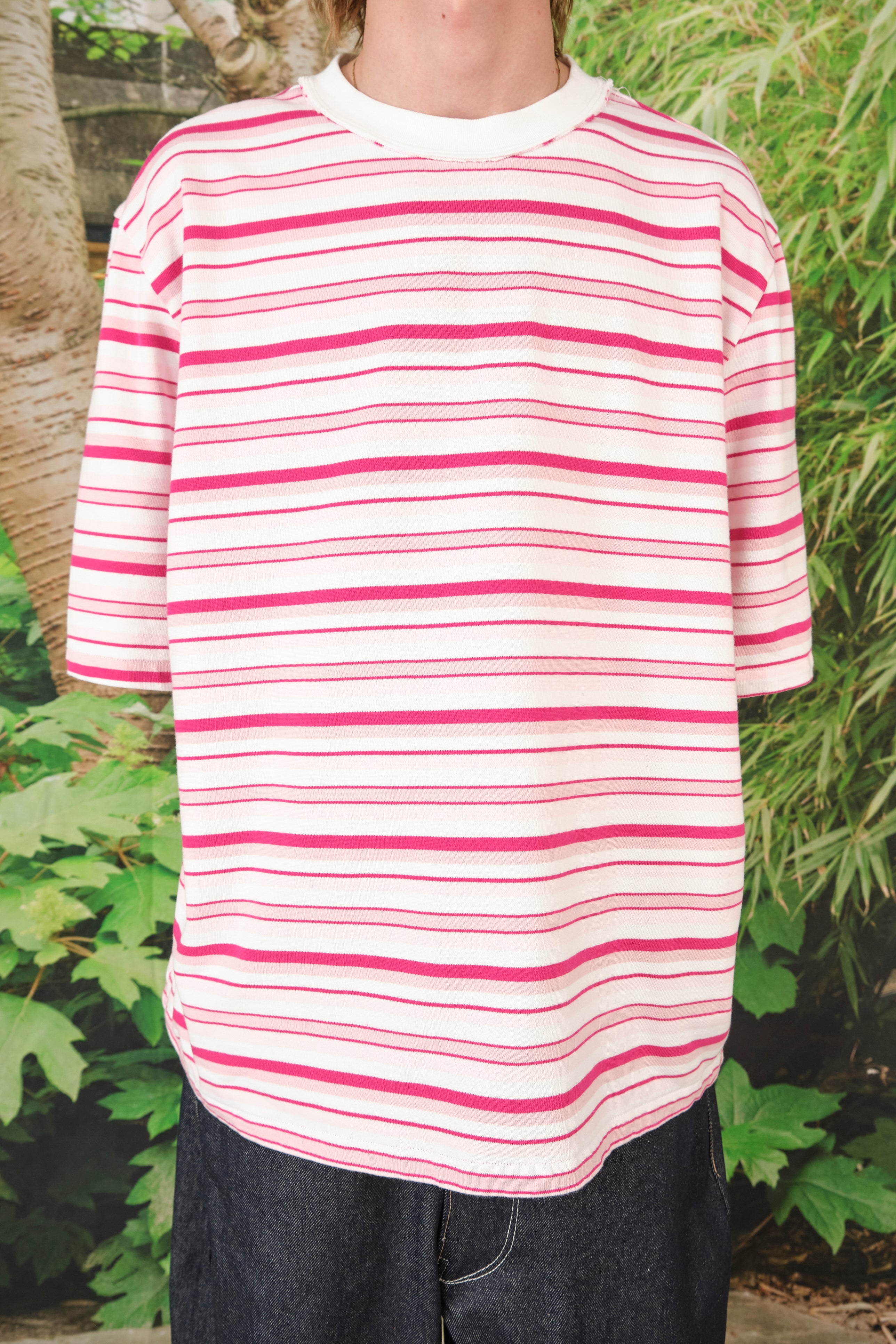 CF.19.01.01.01 BIG TEE HEAVY JERSEY pink stripes