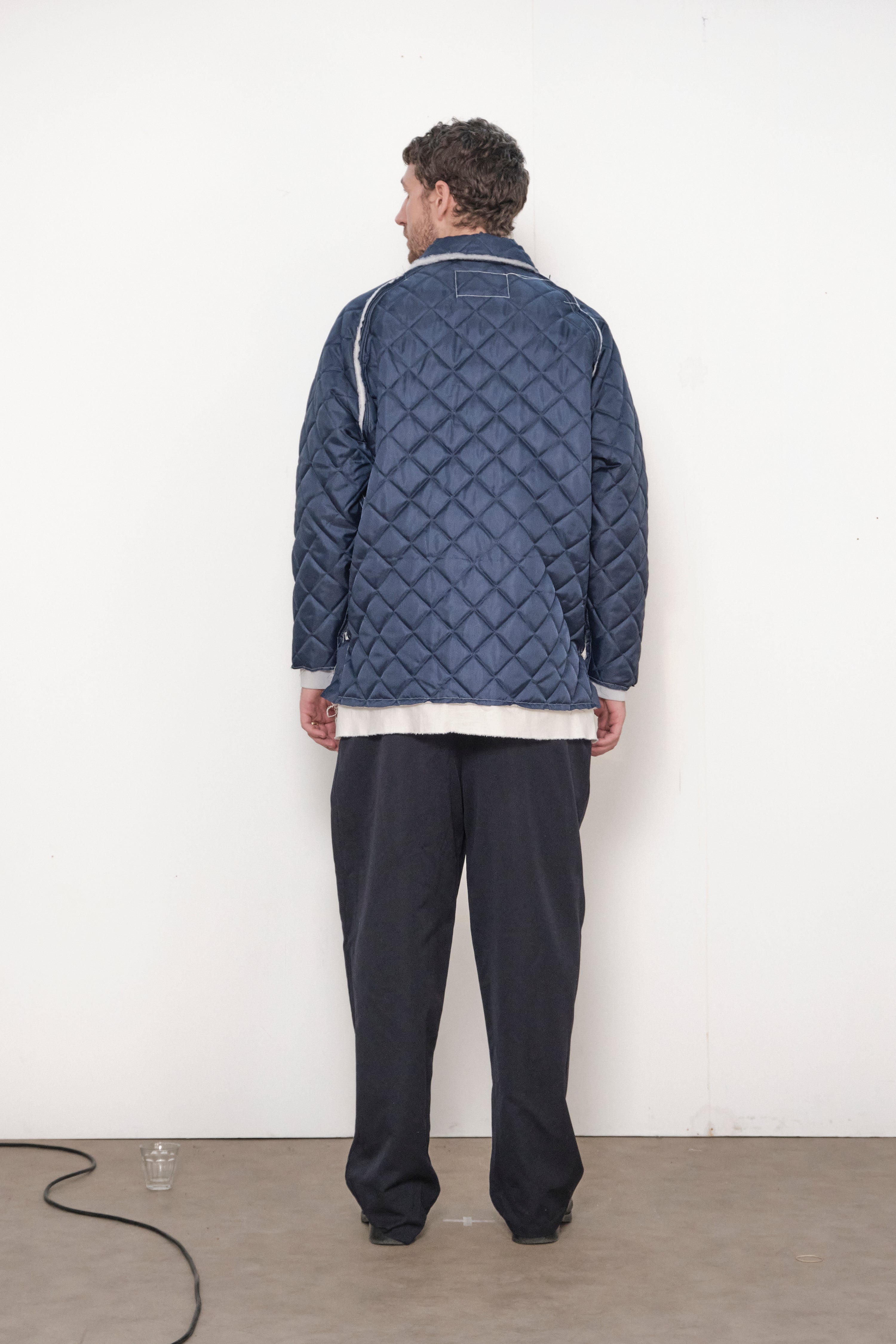 ONE OFF QUILTED COACH JACKET navy