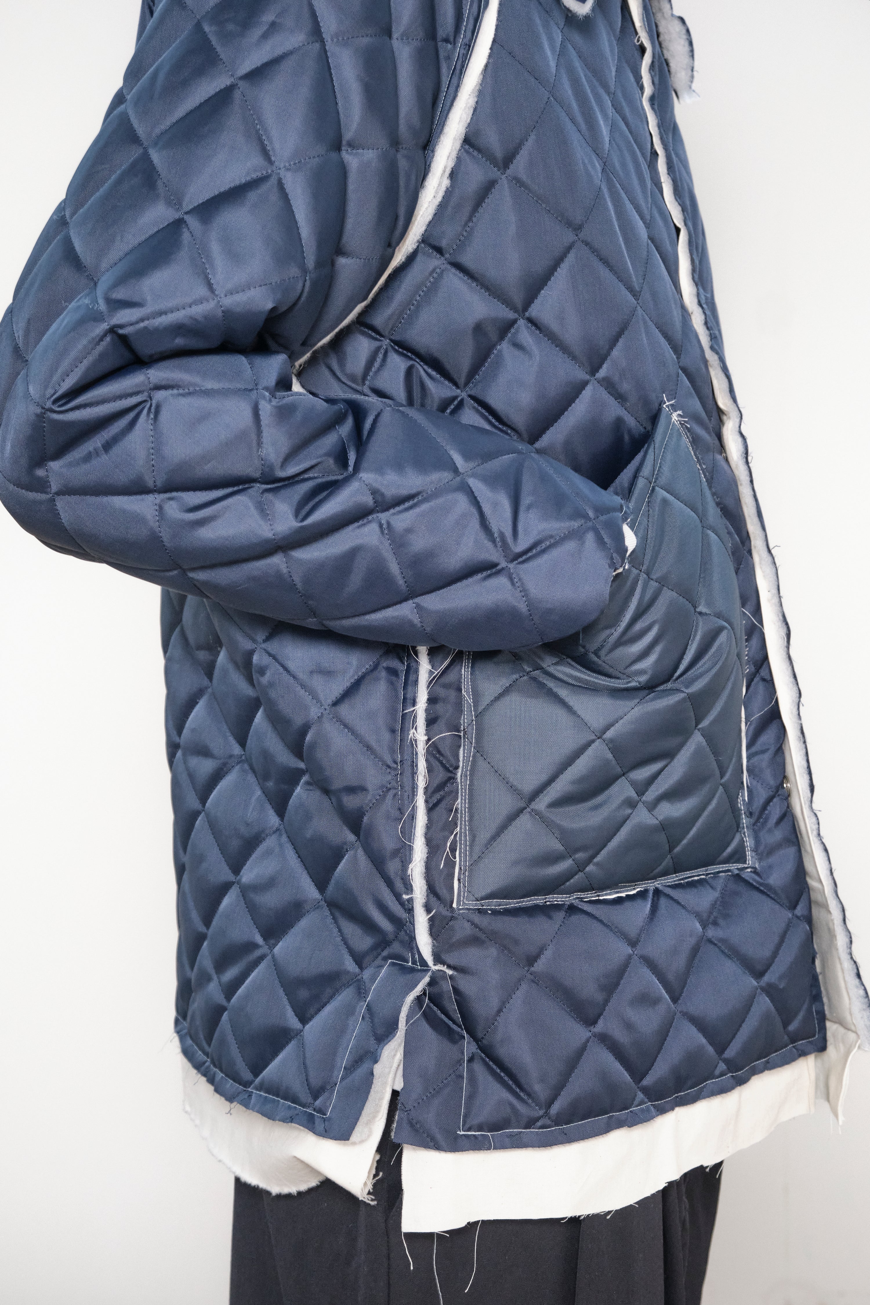 ONE OFF QUILTED COACH JACKET navy