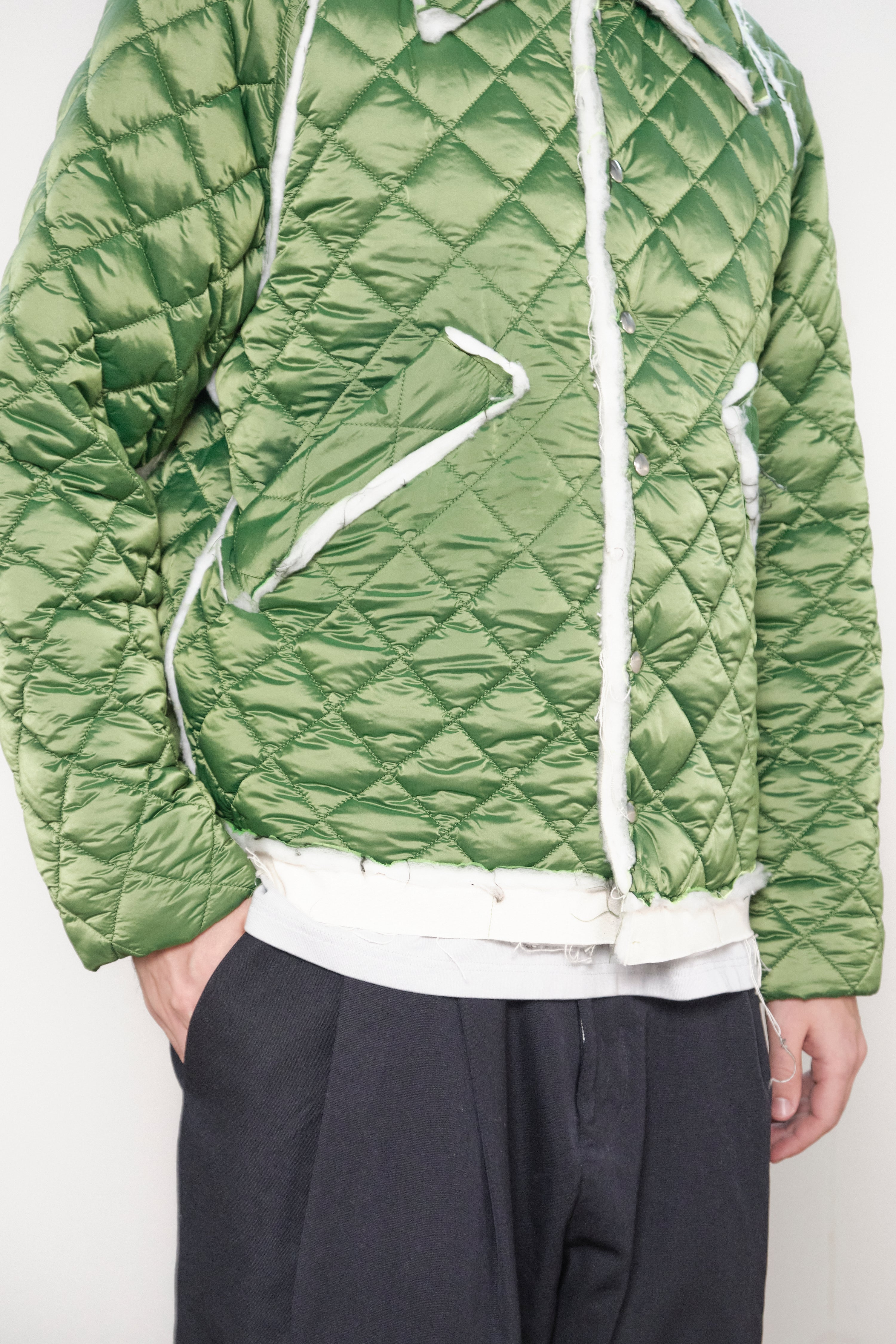 ONE OFF QUILTED COACH JACKET green