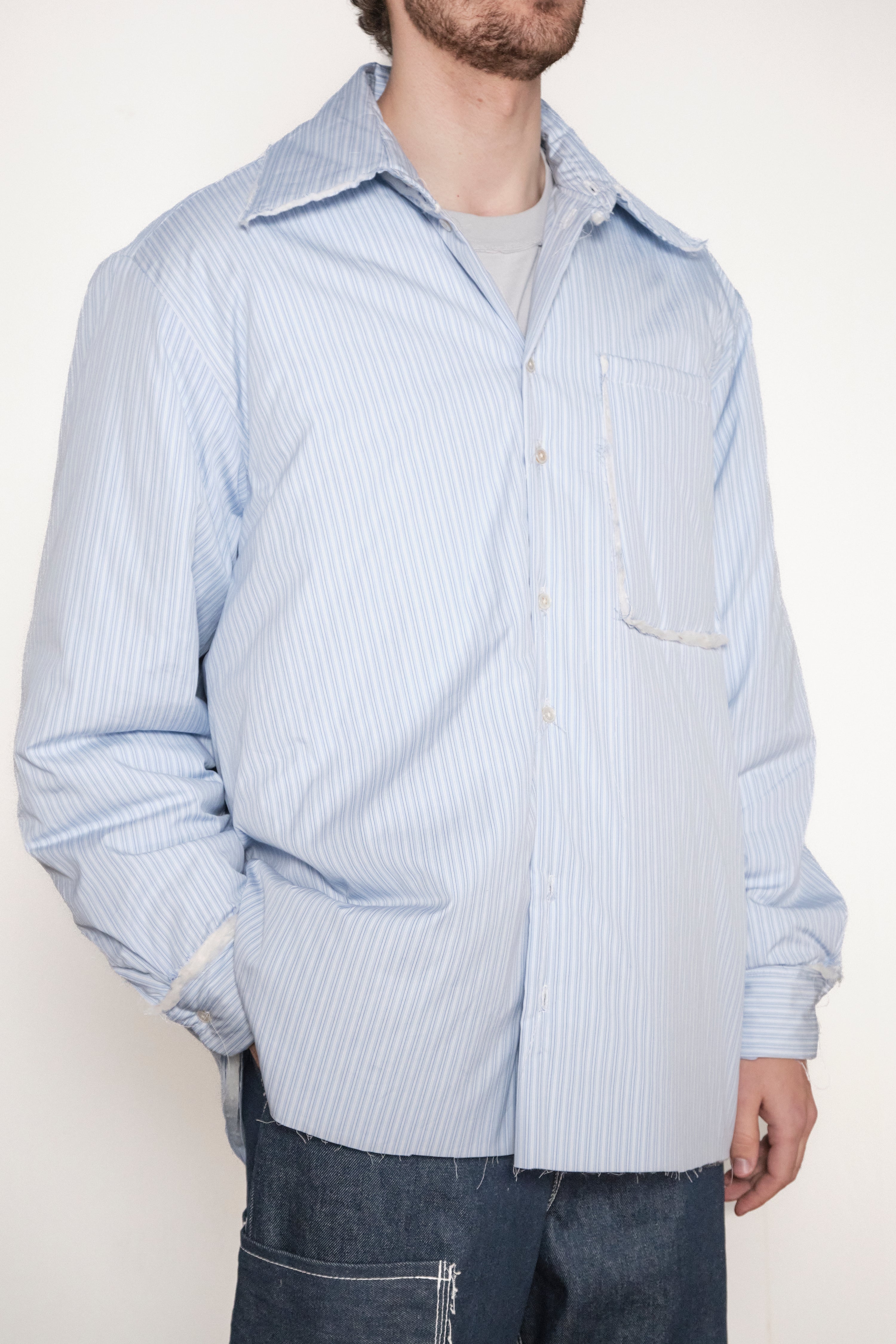 ONE OFF PADDED SHIRT blue