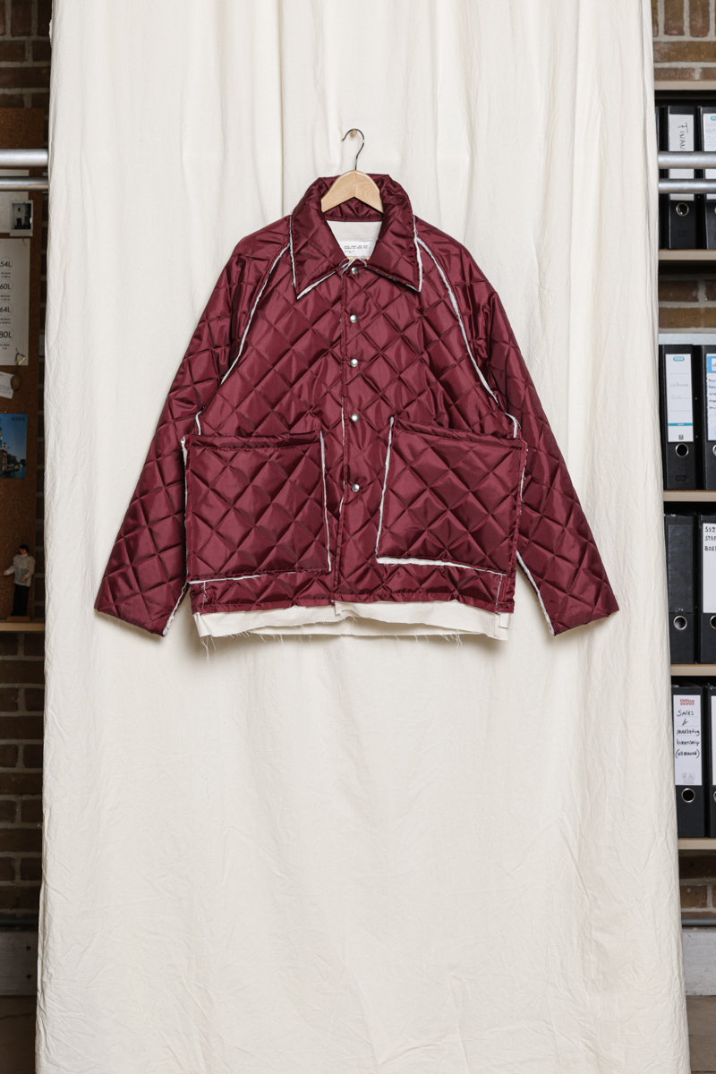 CF.16.10.04.01 PADDED COACH JACKET Burgundy - Camielfortgens